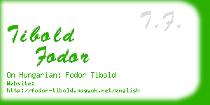 tibold fodor business card